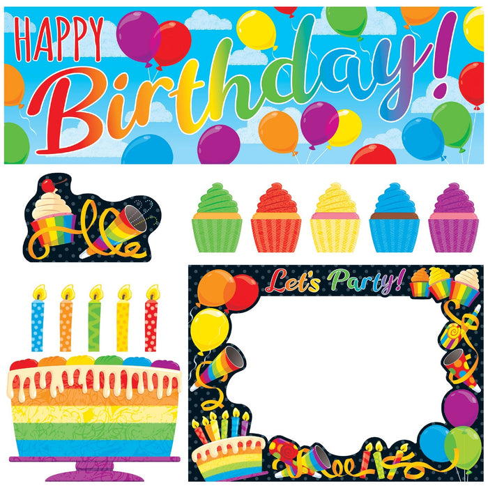 Rainbow Birthday Wipe-Off Learning Set [T19002]