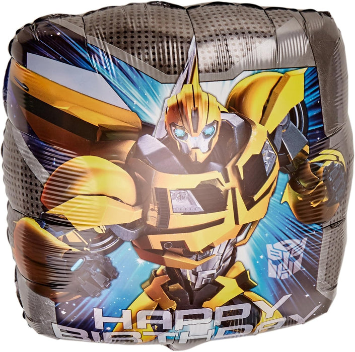 Transformers Happy  Birthday 18 Inch Square Foil  Mylar Balloon [29332]