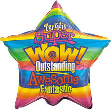 Qualatex Wow! Stripes 20 Inch Foil Mylar Balloon [72888]