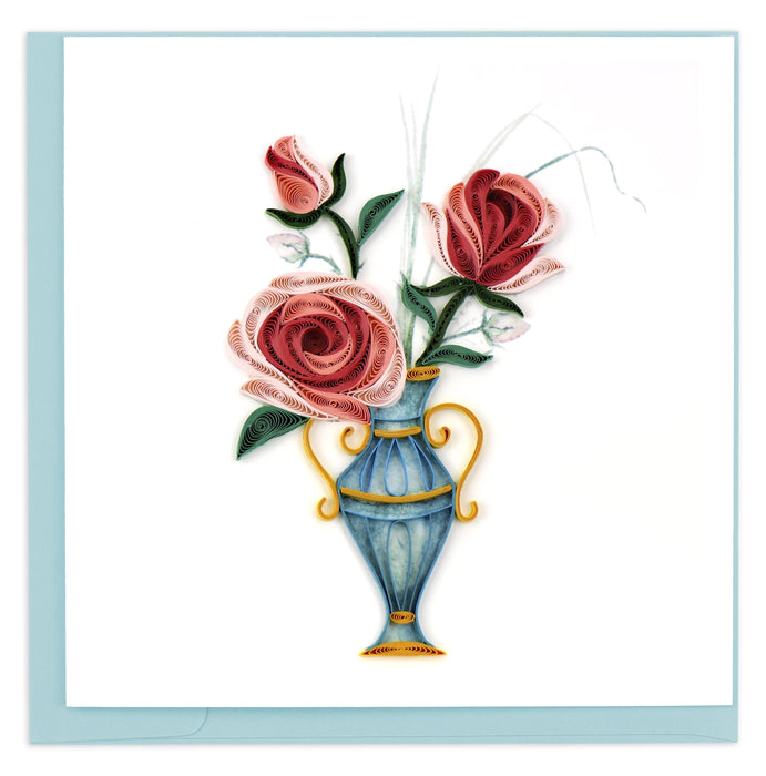 Quilled Victorian Rose Bouquet Greeting Card [BL1300]