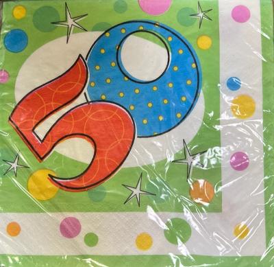 AGE 50 LG Napkins [17274]