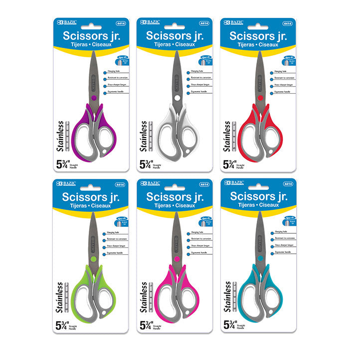 BAZIC 5-3/4" Two-Tone Soft Grip Kid's Scissors [4414]