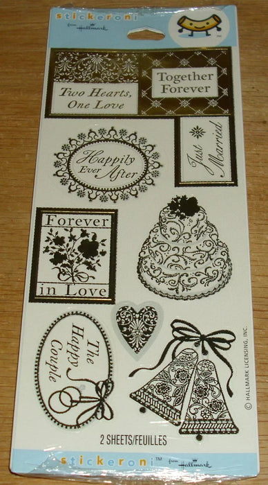Stickeroni Wedding Day Stickers 2 Sheets 18 Pieces [199SS1033]