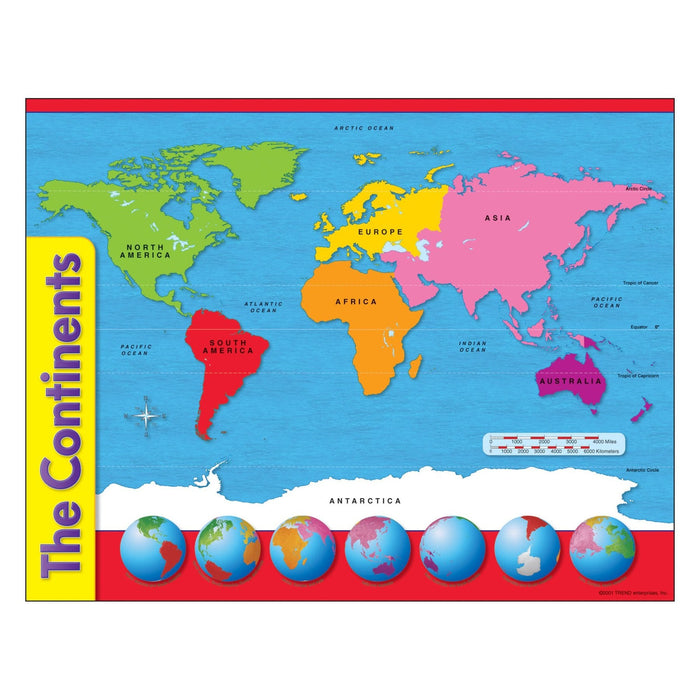 CONTINENTS MAP Chart 17x22 [T38098]