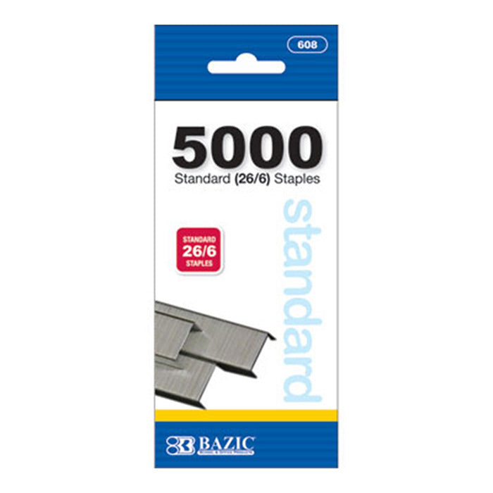 BAZIC 5000 Ct. Standard (26/6) Staples [608]