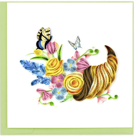 QUILLED SPRING CORNUCOPIA [BL1302]