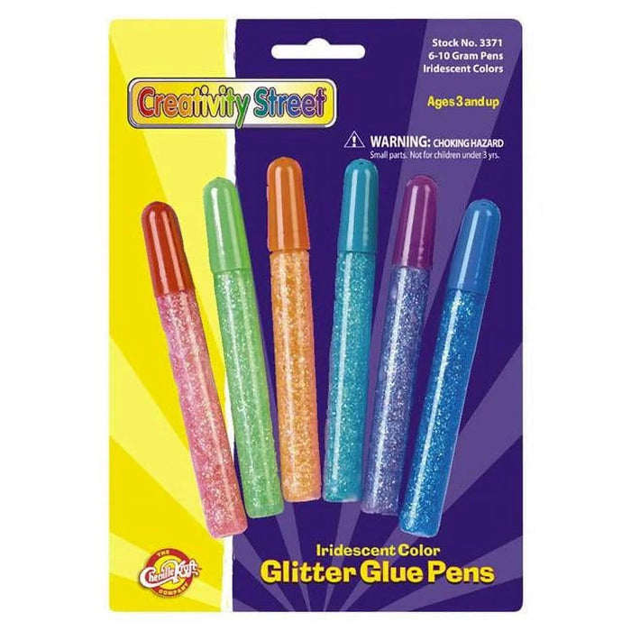 CHENILLE KRAFT COMPANY CK-3371 GLITTER GLUE PENS IRIDESCENT COLORS