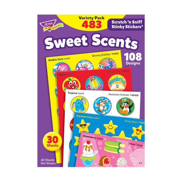 Sweet Scents Scratch 'n Sniff Stinky Stickers Variety Pack [T83901]