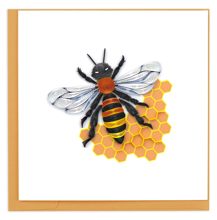 Quilled Honey Bee All Occasion Greeting Card [BL1201]