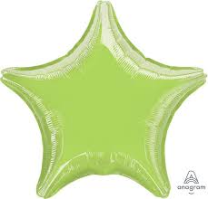 Lime Green 19 Inch Star Shaped Foil Mylar Balloon [07128]