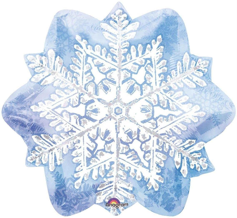Let It Snow Christmas Snowflake 18 Inch Mylar Foil Balloon [A111010]