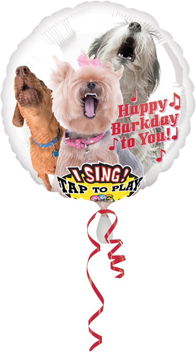 Singing Birthday Happy Bark Day 28 Inch Foil Mylar Balloon [31272]