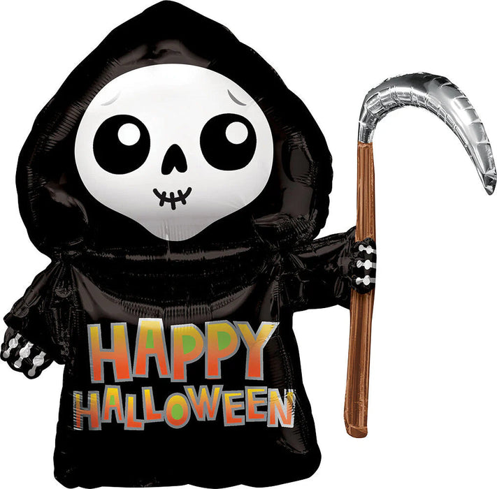 Happy Grim Reaper 27 Inch Mylar Foil Balloon [39984]