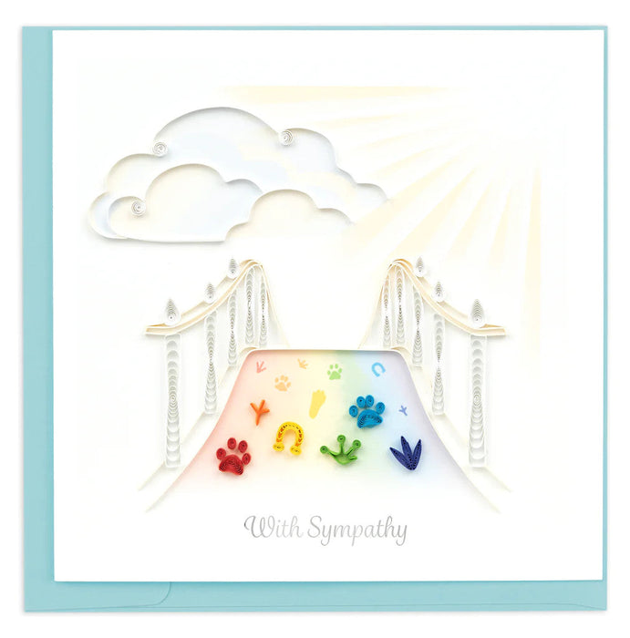 Quilled Rainbow Bridge Pet Sympathy Card [SO750]