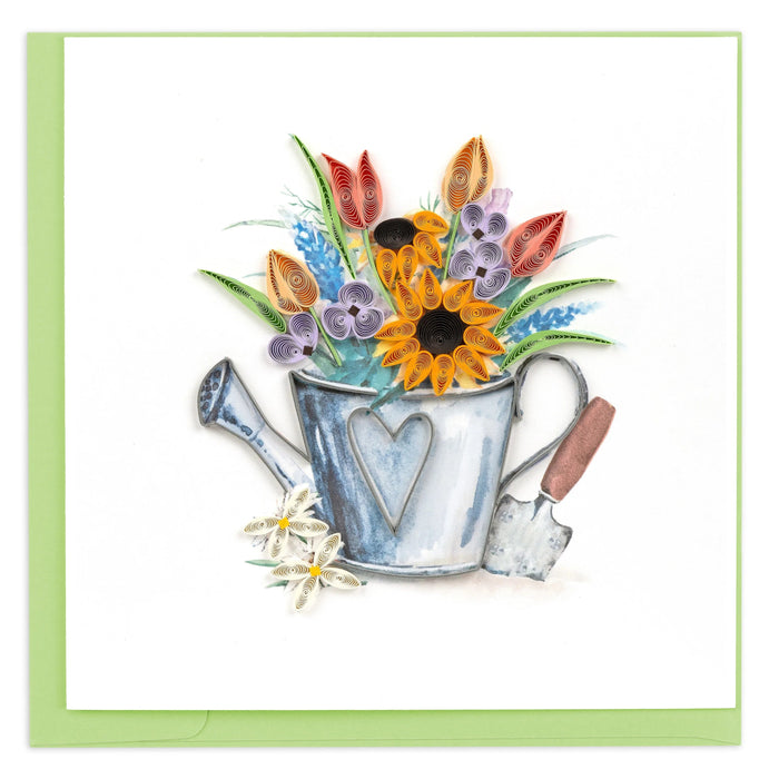 Quilled Garden Watering Can Greeting Card [BL1445]