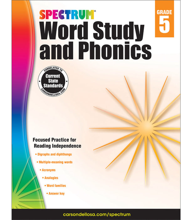 Spectrum Word Study Phonics Grade 5 [CD704608]
