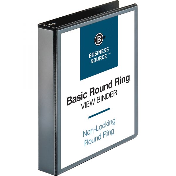1.5" 3-Ring View Binder BLACK [BSN09954]