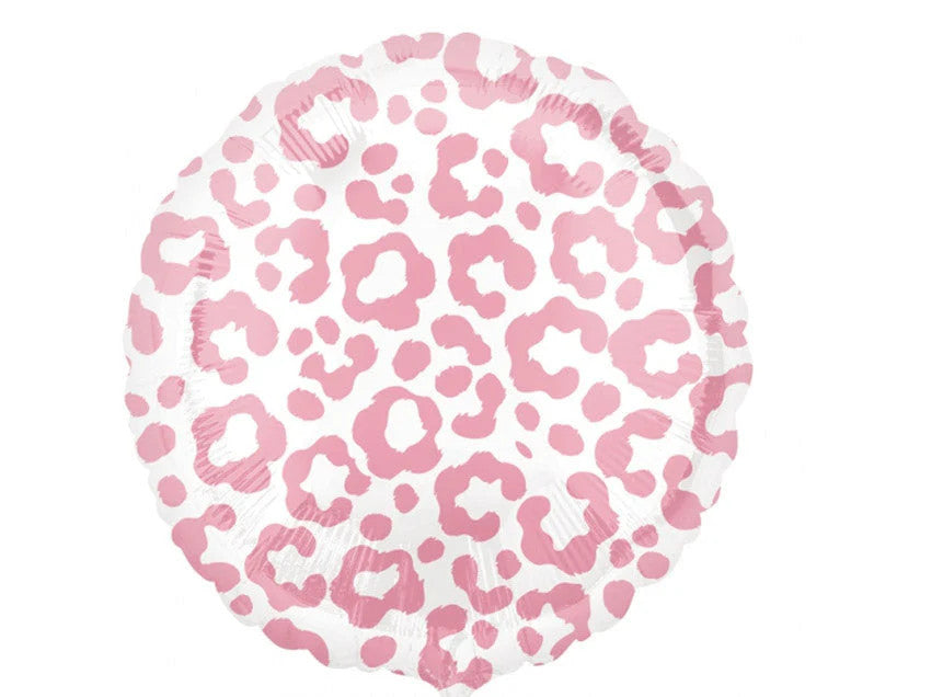 18 INCH CHEETAH PINK PRINT MYLAR BALLOON