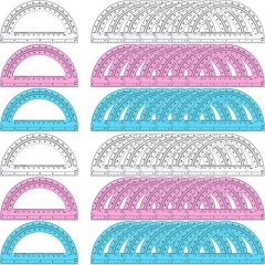 Plastic Protractor 6 Inches 180 Degrees Protractors for Geometry