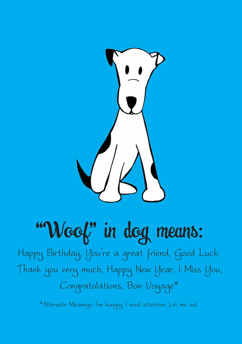 Woof Birthday Greeting Card [2337BD]