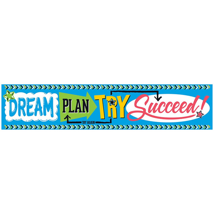 Dream. Plan. Try. Bold Strokes Quotable Expressions® Banner – 5 Feet [T25095]