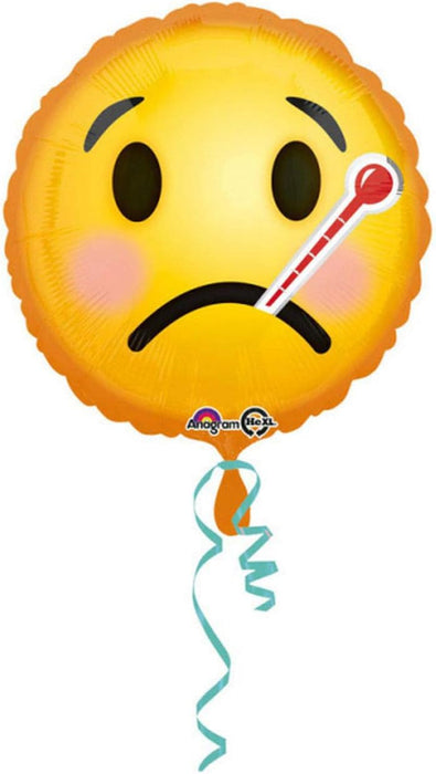 Emoji Get Well Soon 18 Inch Mylar Foil Balloon [33698]