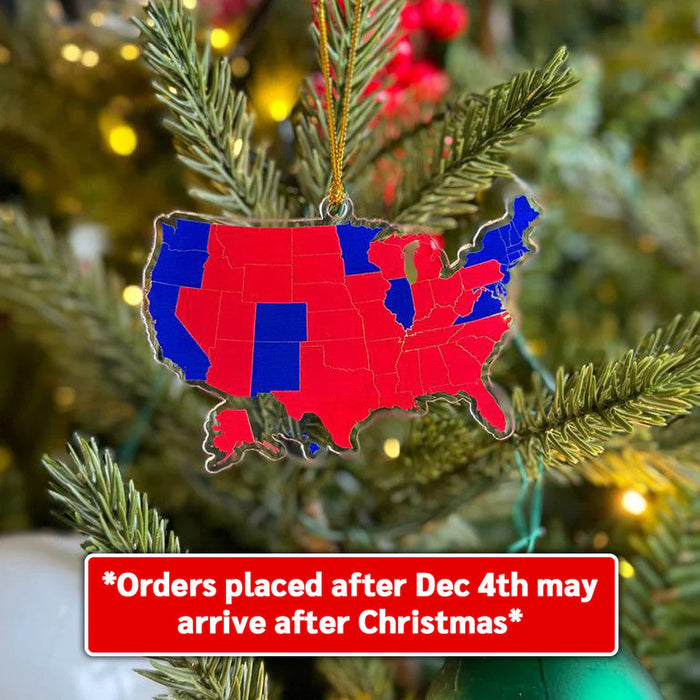 Election Map Acrylic Ornament 3.5"x 2.5" [cB6SGfWlQ]