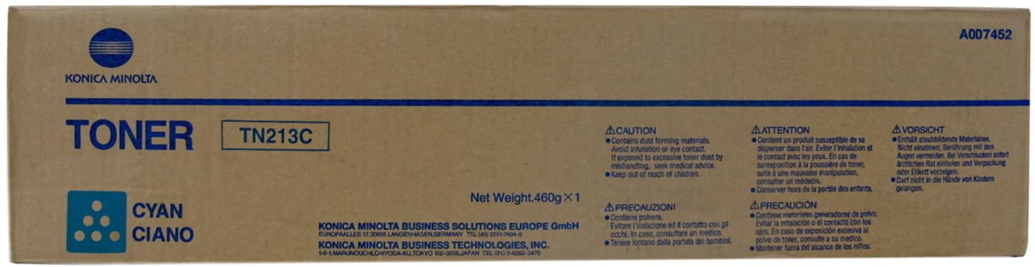 Konica Minolta TN-213 - Cyan - original - toner cartridge - for bizhub C203, C253 [TN213C]