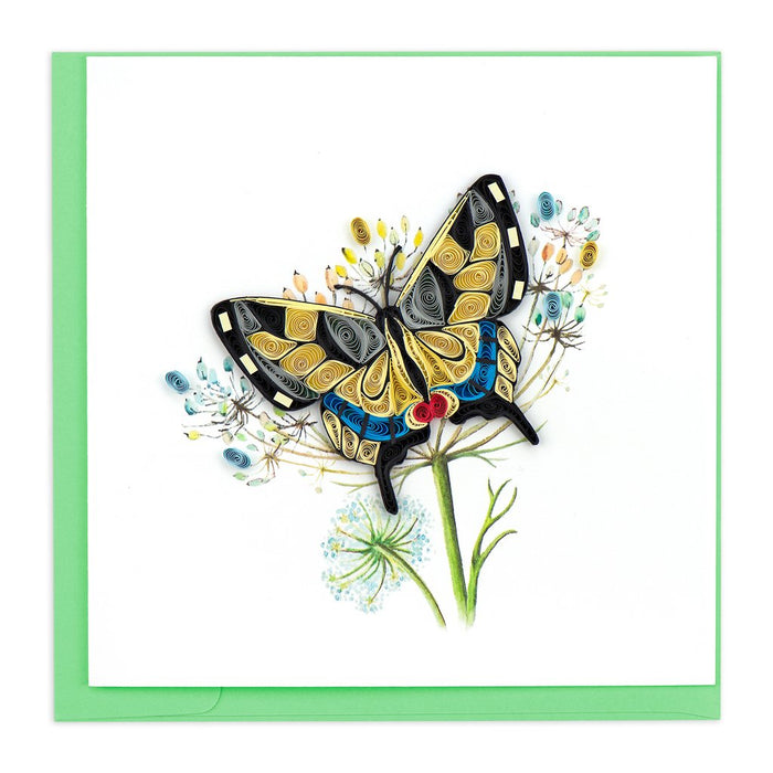 Quilled Swallowtail Butterfly All Occasion Greeting Card [BL1217]