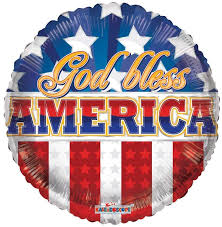 God Bless America 18 Inch Foil Mylar Balloon [47895]
