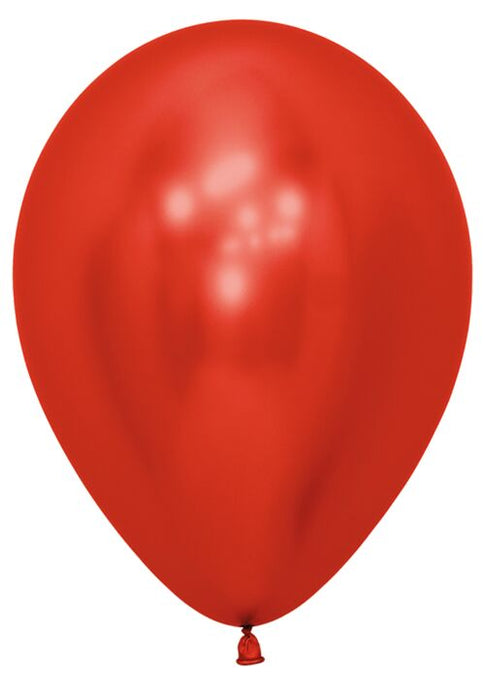 Sempertex 5 Inch Reflex Crystal Red Latex Balloons Bag of 100
