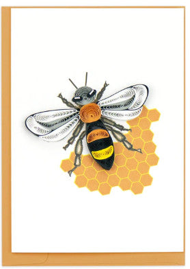 Quilled Honey Bee Gift Enclosure Mini Card [GE570]