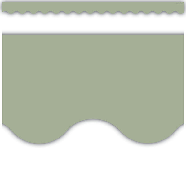 Sage Green Scalloped Border Trim [TCR7184]