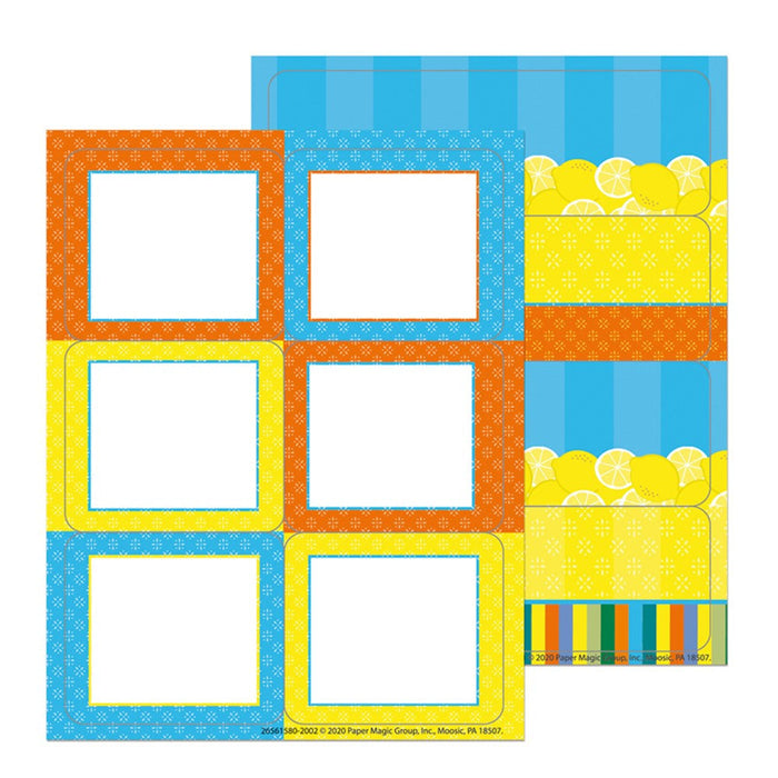 Lemon Life Label Stickers 36 Small and 20 Large Stickers 56 Total [656158]