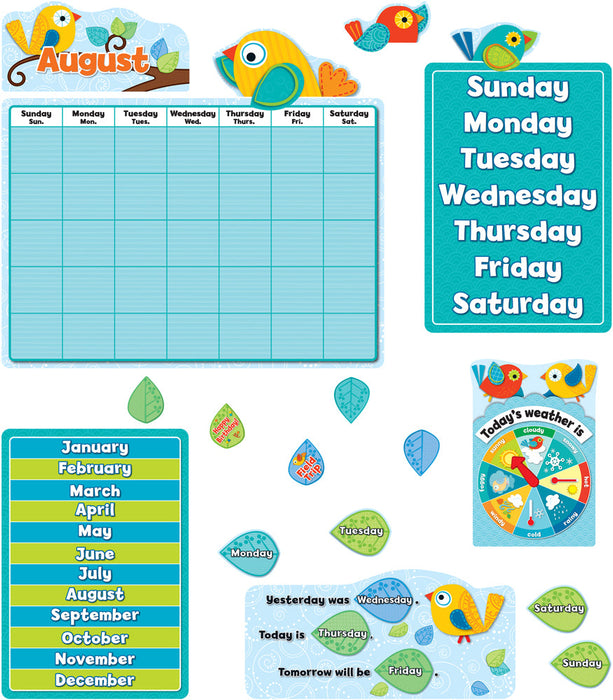 Boho Birds Calendar Bulletin Board Set [cd110234]