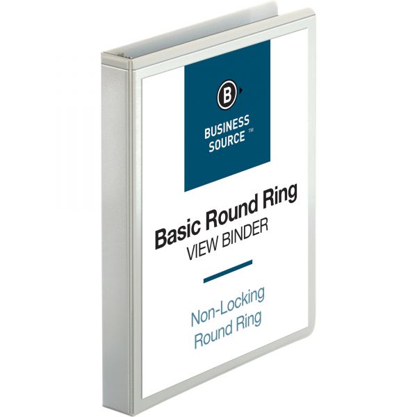 1" 3-Ring View Binder White [BSN09953]
