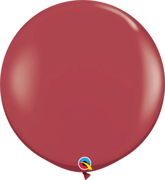 Qualatex 3' Cranberry Latex Balloons - 2 Count [30345]