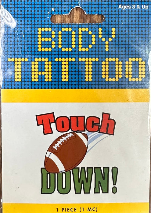 Touch Down Football Body Tattoo 1 Piece [399889]