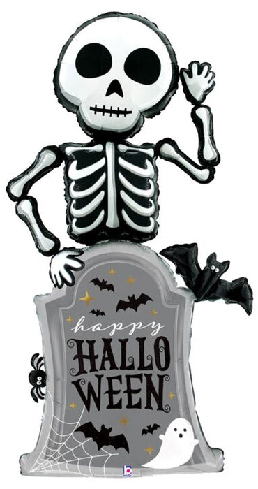 Happy Halloween Skeleton 67 Inch Foil Mylar Balloon [25307P]