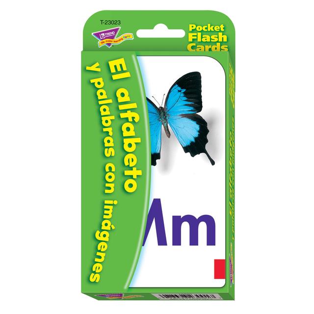El Alfabeto y Palabras con Imágenes (Spanish) Pocket Flash Cards [T23023]