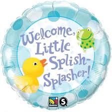 Welcome Little Splish Splash 18 Inch Foil Mylar Balloon [12142]