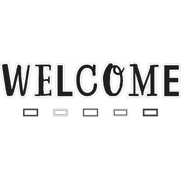 Black and White Welcome Bulletin Board [TCR6805]