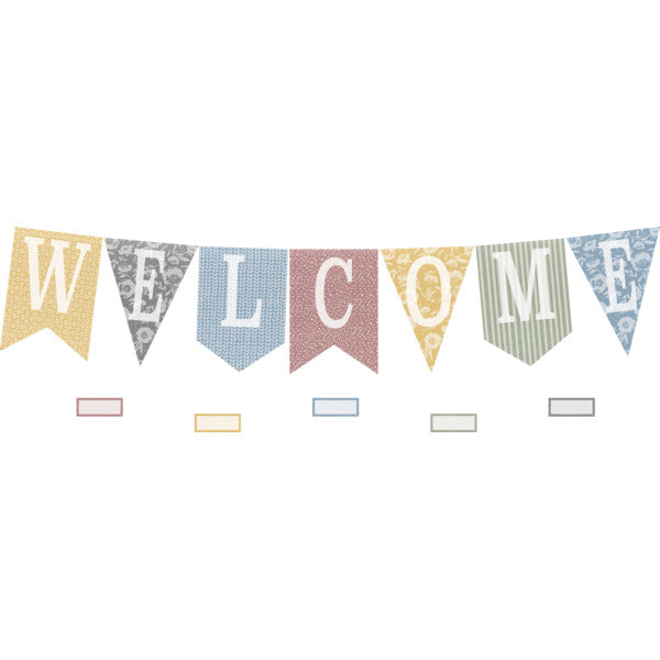 Classroom Cottage Pennants Welcome Bulletin Board [TCR7170]
