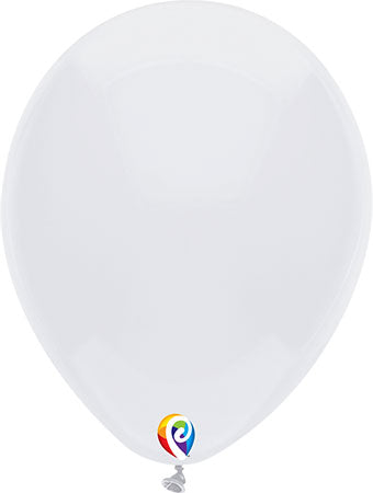 Funsational 12 Inch Latex Party Balloons Bag of 50 White [57103]