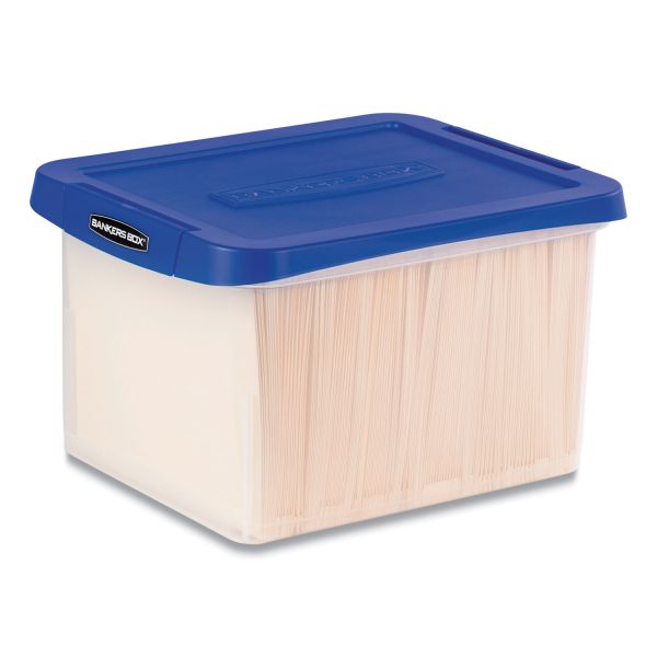 Bankers Box Heavy Duty Plastic File Storage, 14 1/8 x 17 2/5 x 10 3/5, Clear [FEL0086201]