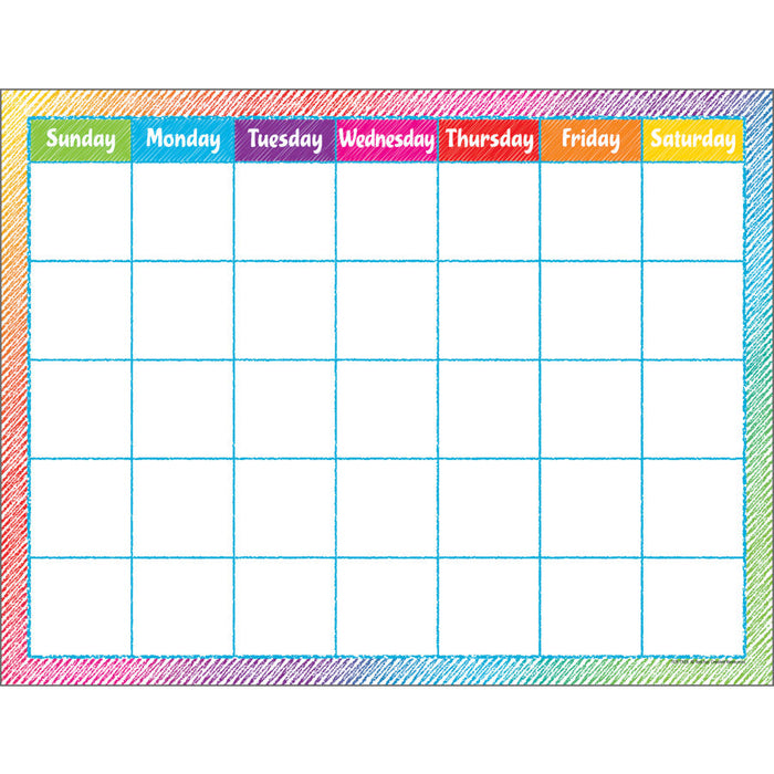 Colorful Scribble Calendar Chart [TCR7525]