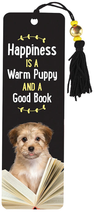 Happiness Is a Warm Puppy and a Good Book Beaded Bookmark [9781441327680]