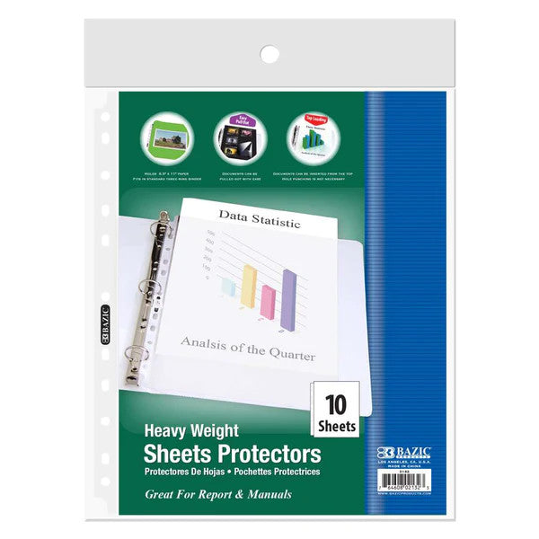 Sheet Protectors Heavy Weight Top Loading (10/Pack) [2132]