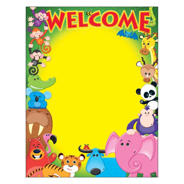 Welcome Awesome Animals Learning Chart 17x22 [T38335]