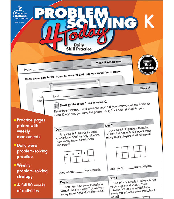 Problem Solving 4 Today Grade K [CD105008]